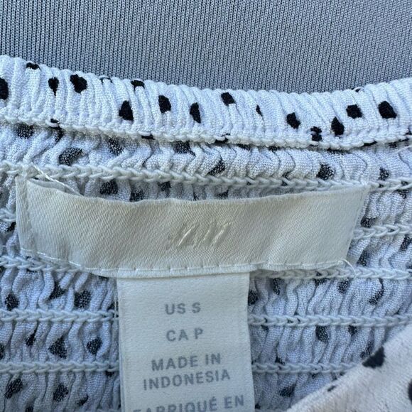 5 for $45 H&M Top Blouse Shirt Size S Polka Dot - Picture 4 of 8